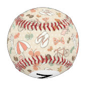 Sommerurlaub Muster Baseball (Rückseite)