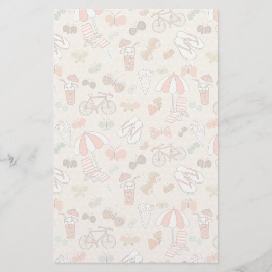 Sommerurlaub-Muster Briefpapier (Vorderseite)