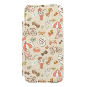 Sommerurlaub-Muster Incipio Watson™ iPhone 5 Geldbörsen Hülle
