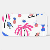 Sommerurlaub: Palmen Bäume Ananas Muster Case-Mate iPhone Hülle (Rückseite (Horizontal))