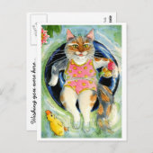 Sommerurlaub Postkarte, wünschend Sie wären hier Postkarte (Vorne/Hinten)