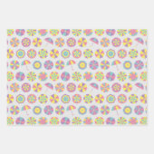 Sommerurlaub. Regenschirmmuster (lustig) Geschenkpapier Set (Vorderseite 3)