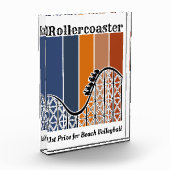 Sommerurlaub Reiten auf dem Rollercoaster Retro Fotoblock (Links)