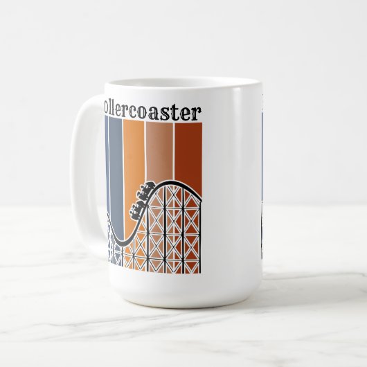 Sommerurlaub Reiten auf dem Rollercoaster Retro Kaffeetasse (Vorderseite Links)