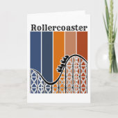 Sommerurlaub Reiten auf dem Rollercoaster Retro Karte (Vorderseite)