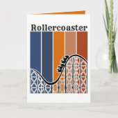 Sommerurlaub Reiten auf dem Rollercoaster Retro Karte (Vorderseite)