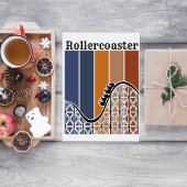 Sommerurlaub Reiten auf dem Rollercoaster Retro Postkarte