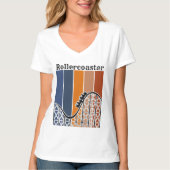 Sommerurlaub Reiten auf dem Rollercoaster Retro T-Shirt (Vorderseite)