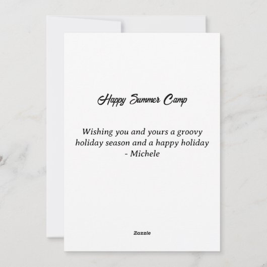 Sommerurlaub Saisonkarten Feiertagskarte (Rückseite)