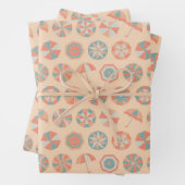 Sommerurlaub. Schirmmuster Geschenkpapier Set (Beispiel)