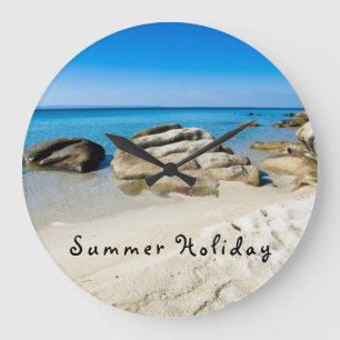 Sommerurlaub Schönes Foto mit Text Große Wanduhr