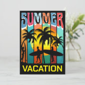 SOMMERURLAUB STRAND OZEANER ABENTEUER EINLADUNG (Stehend Vorderseite)