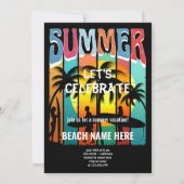 SOMMERURLAUB STRAND OZEANER ABENTEUER EINLADUNG (Rückseite)