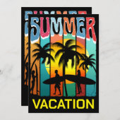 SOMMERURLAUB STRAND OZEANER ABENTEUER EINLADUNG (Vorne/Hinten)