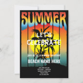 SOMMERURLAUB STRANDSTRAND PALM BAUMWOHNUNG EINLADUNG (Rückseite)