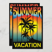 SOMMERURLAUB STRANDSTRAND PALM BAUMWOHNUNG EINLADUNG (Vorne/Hinten)