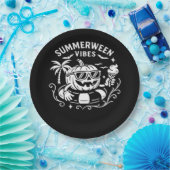 Sommerurlaub Summerween Vibes Pumpkin Pool Floa Pappteller (Party)