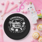 Sommerurlaub Summerween Vibes Pumpkin Pool Floa Pappteller (Party)
