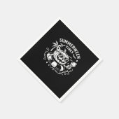 Sommerurlaub Summerween Vibes Pumpkin Pool Floa Serviette (Ecke)