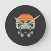 Sommerurlaub T - Shirt Runde Wanduhr (Vorderseite)