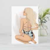 Sommerurlaub Urlaub Geburtstagsparty Einladung (Stehend Vorderseite)