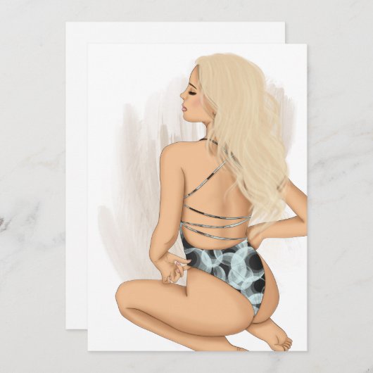 Sommerurlaub Urlaub Geburtstagsparty Einladung (Vorne/Hinten)