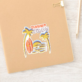 Sommerurlaub Vintag Aufkleber