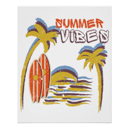 Sommerurlaub Vintag Poster