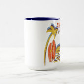 Sommerurlaub Vintag Tasse (Zentrum)