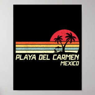 Sommerurlaub Vintage Mexiko Playa Del Carmen Poster