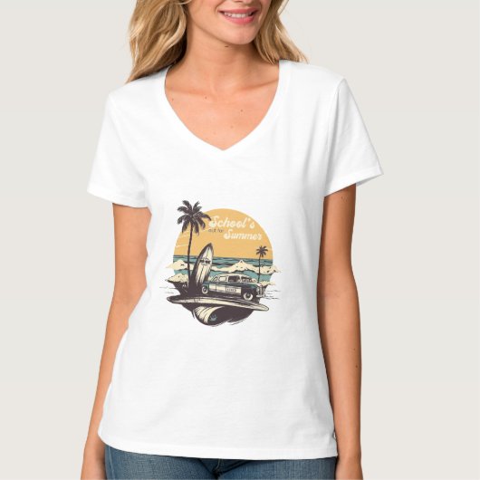Sommerurlaub Vintager T - Shirt (Vorderseite)