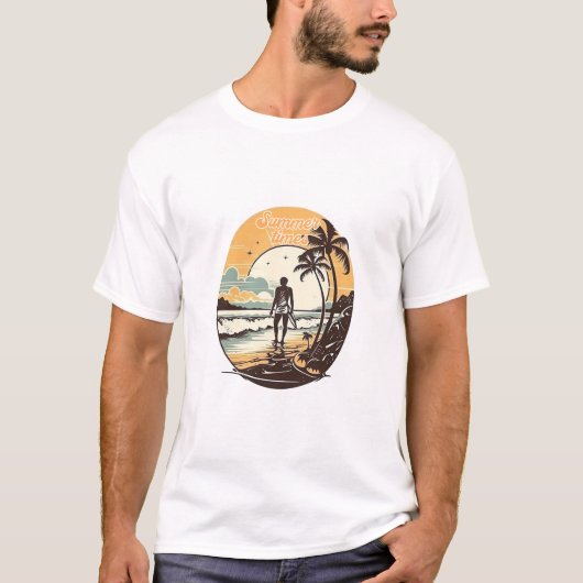 Sommerurlaub Vintager T - Shirt (Vorderseite)