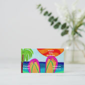 Sommerurlaub Visitenkarte (Stehend Vorderseite)