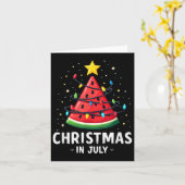 Sommerurlaub Weihnachten im Juli Wassermelon Karte (Gelbe Blume)