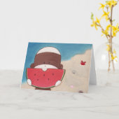 Sommerurlaubsgrußkarte Karte (Gelbe Blume)