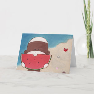 Sommerurlaubsgrußkarte Karte