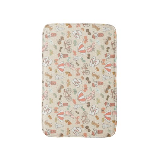 Sommerurlaubsmuster Badematte (Vorderseite Vertikal)