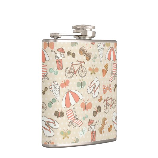 Sommerurlaubsmuster Flachmann (Rechts)