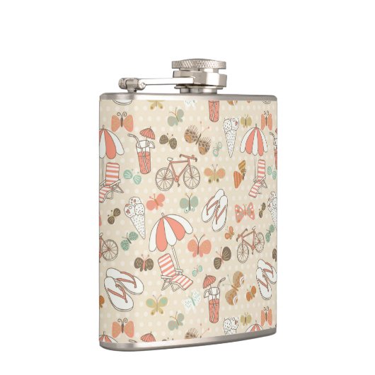 Sommerurlaubsmuster Flachmann (Rechts)