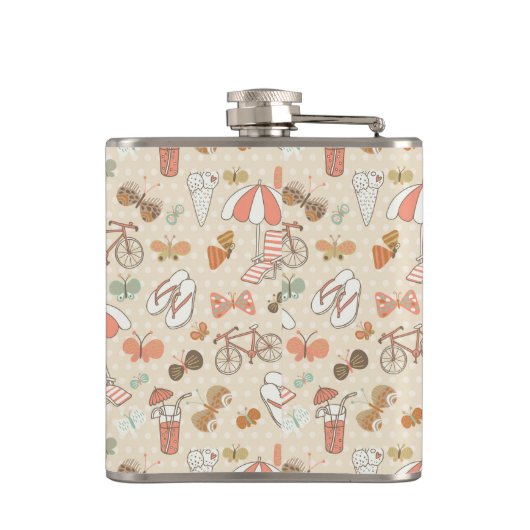 Sommerurlaubsmuster Flachmann (Rückseite)