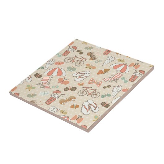 Sommerurlaubsmuster Fliese (Seite)