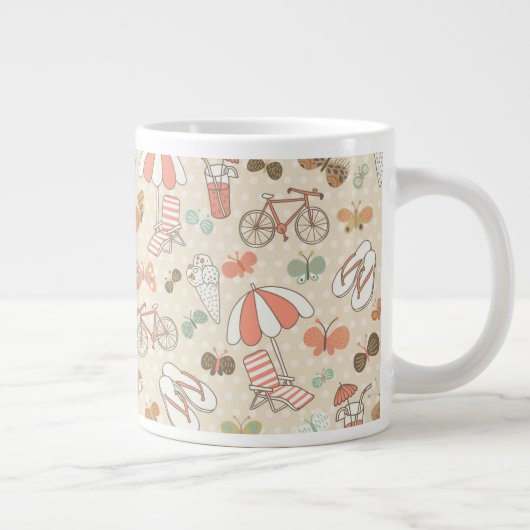 Sommerurlaubsmuster Jumbo-Tasse (Rechts)