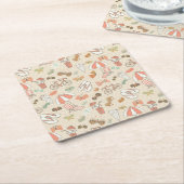 Sommerurlaubsmuster Rechteckiger Pappuntersetzer (angewinkelt)