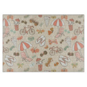 Sommerurlaubsmuster Schneidebrett (Vorderseite)