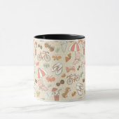 Sommerurlaubsmuster Tasse (Zentrum)