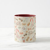 Sommerurlaubsmuster Tasse (Zentrum)
