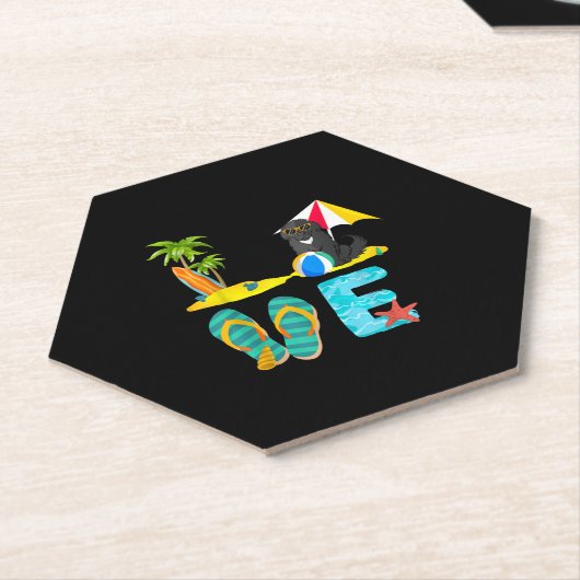 Sommerurlaubsneufundland | LIEBE Untersetzer (angewinkelt)