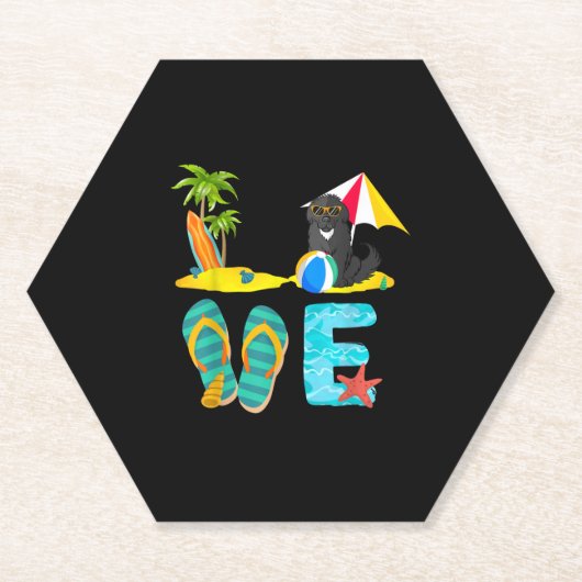 Sommerurlaubsneufundland | LIEBE Untersetzer (Vorderseite)