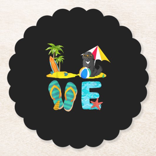Sommerurlaubsneufundland | LIEBE Untersetzer (Vorderseite)