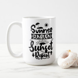 Sommerurlaubsthema Kaffeetasse